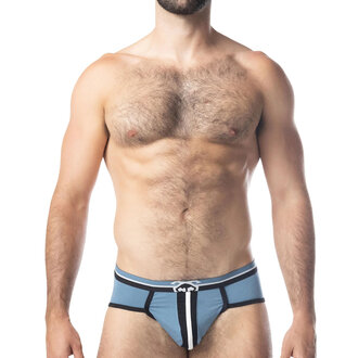 Nasty Pig Nasty Pig Brawn U-Front Brief - Blue Steel/Black/White