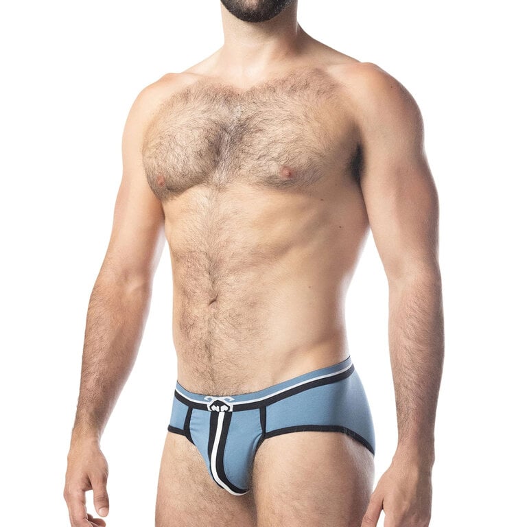 Nasty Pig Nasty Pig Brawn U-Front Brief - Blue Steel/Black/White