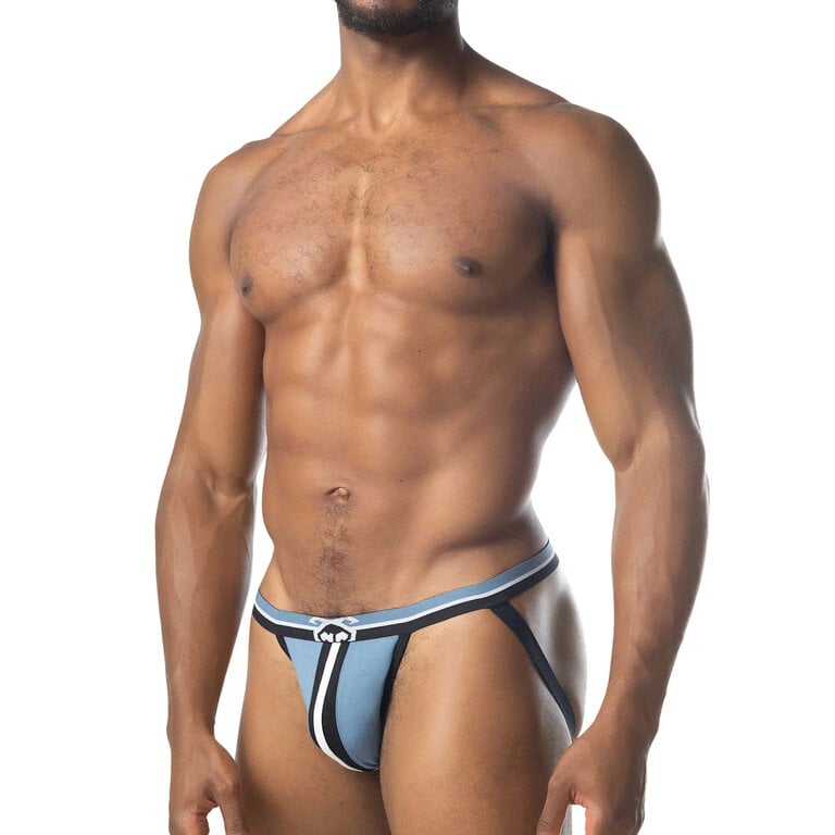 Nasty Pig Nasty Pig Brawn Jock Strap - Blue Steel/Black/White