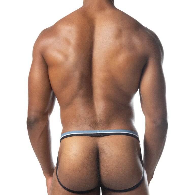 Nasty Pig Nasty Pig Brawn Jock Strap - Blue Steel/Black/White