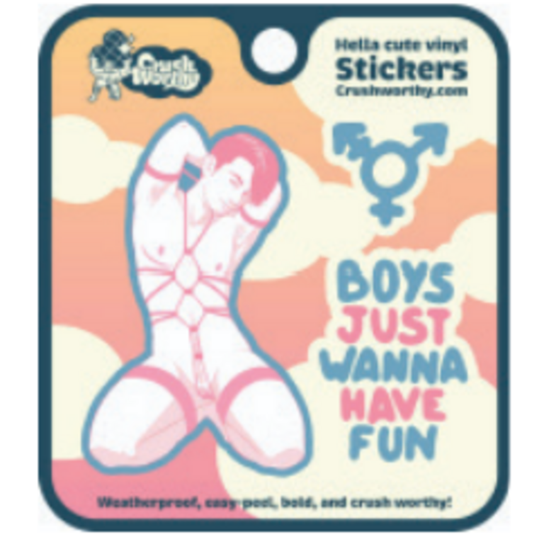 Crushworthy Crushworthy - Boys Just Wanna Have Fun Stickers