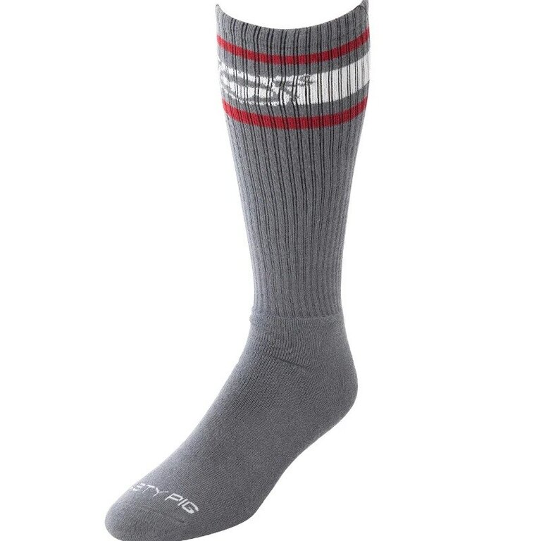 Nasty Pig Hook'd Up Sport Sock 3.0 - Charcoal Grey/Red/White