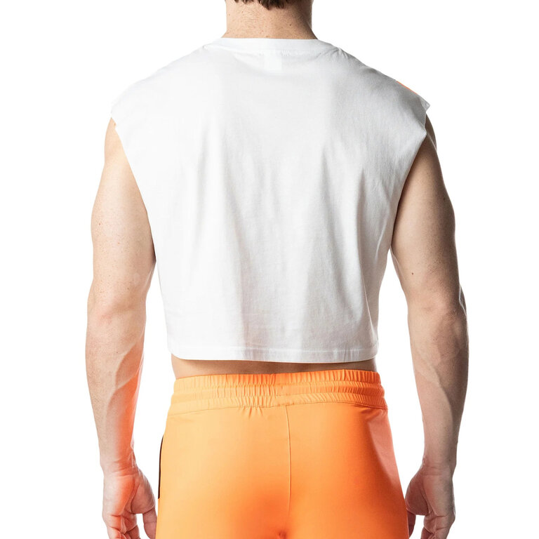 Nasty Pig Nasty Pig Hyper Crop Top - White/Vibrant Orange/Black