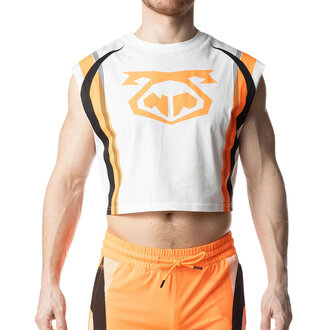 Nasty Pig Nasty Pig Hyper Crop Top - White/Vibrant Orange/Black
