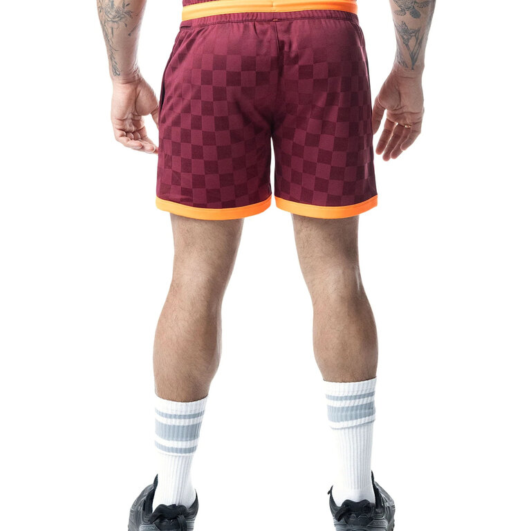 Nasty Pig Nasty Pig Rival Rugby Short - Burgundy/Vibrant Orange
