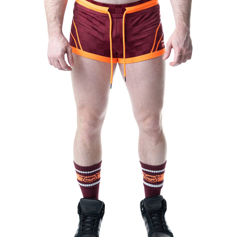 Nasty Pig Nasty Pig Rival Trunk Short - Burgundy/Vibrant Orange