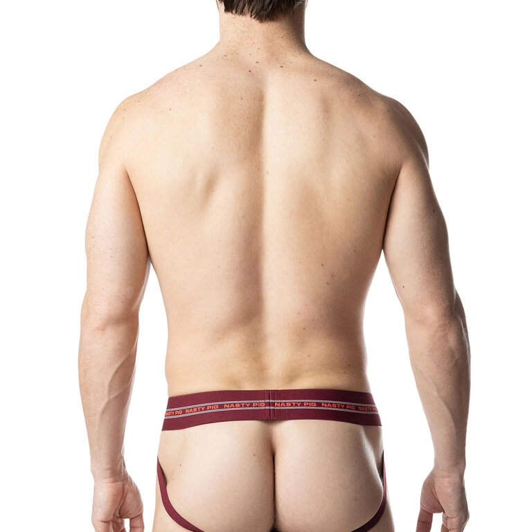 Nasty Pig Nasty Pig Core Jock Strap 3.0 - Burgundy/Vibrant Orange/White