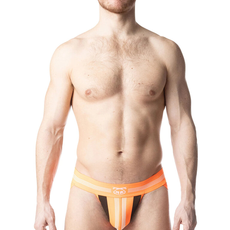 Nasty Pig Nasty Pig Hyper Jock Strap - Vibrant Orange/White/Black
