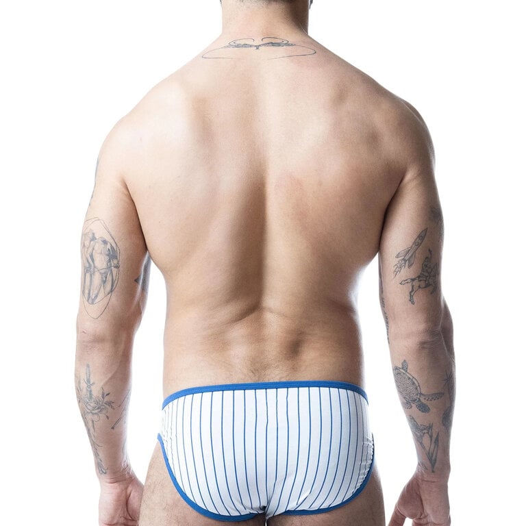 Nasty Pig Nasty Pig Third Base Profile Low Rise Brief - White/Quartz Blue