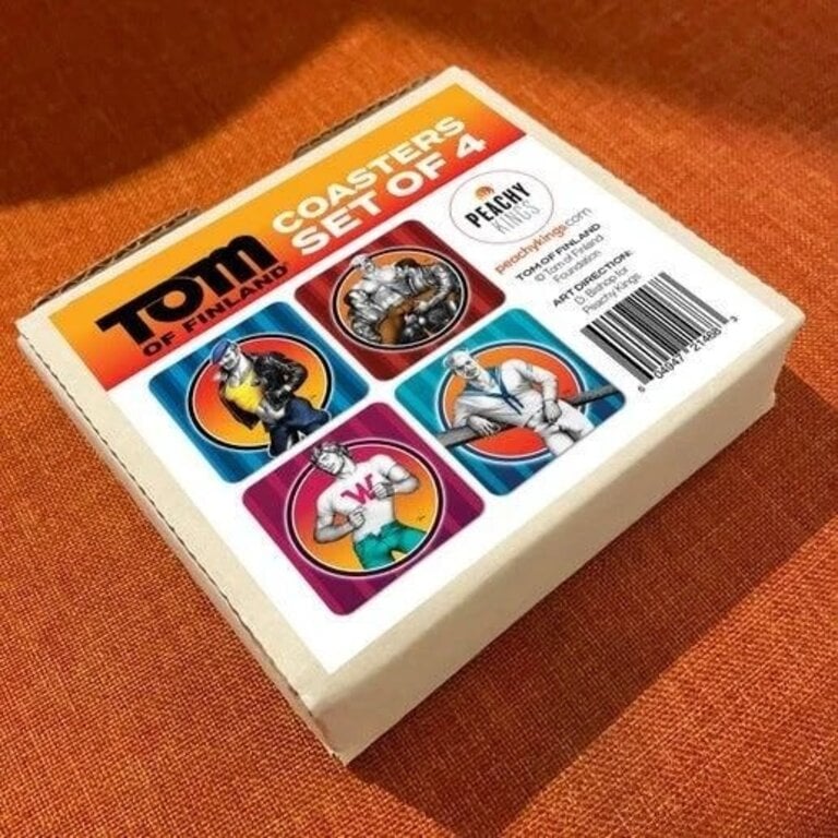 Peachy Kings Tom Of Finland Box Set of 4 Coasters