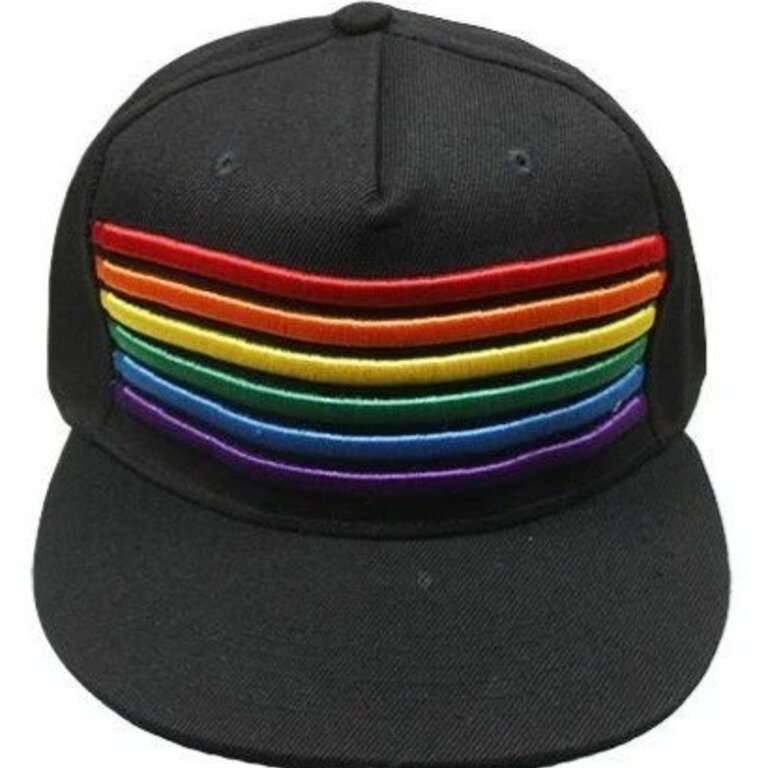 Knobs Knobs Embroidered Lines Rainbow Hat