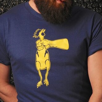 Burly Shirts Burly Shirts Choke The Chicken Navy Blue