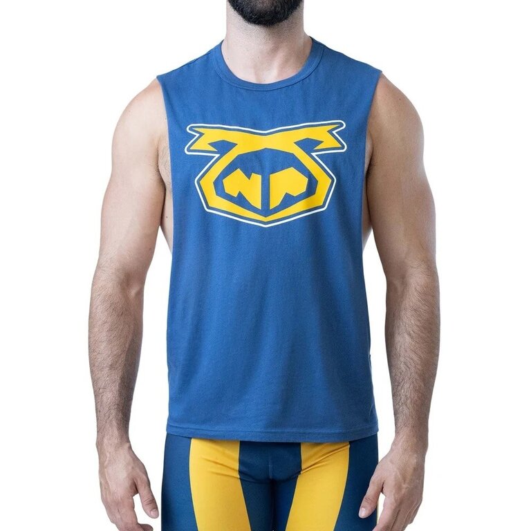 Nasty Pig Nasty Pig Brandmark Shredder Tank Top 3.0 - Cadet Blue/Goldenrod/White