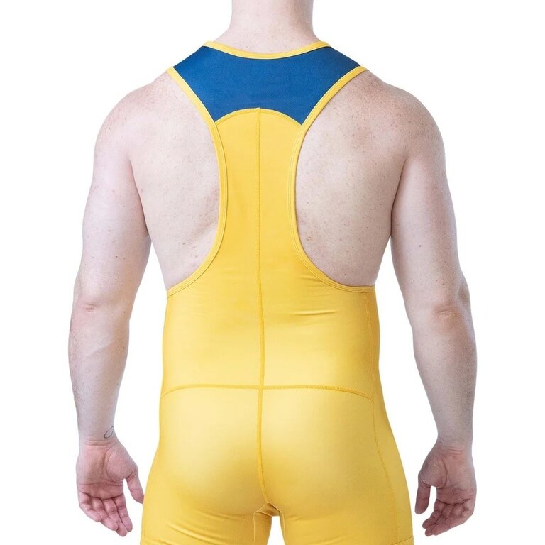 Nasty Pig Nasty Pig Deadlift Singlet - Cadet Blue/Goldenrod/White