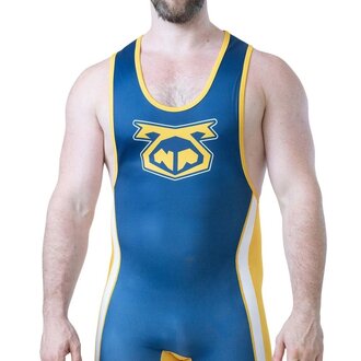 Nasty Pig Nasty Pig Deadlift Singlet - Cadet Blue/Goldenrod/White