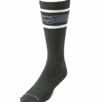 Nasty Pig Nasty Pig Hook'd Up Sport Sock 3.0 - Army Green/Shark Grey/White