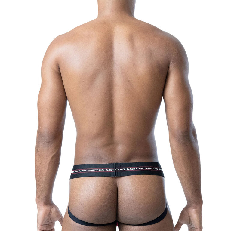 Nasty Pig Nasty Pig Core Mesh Jock Strap - Black/System Red/White