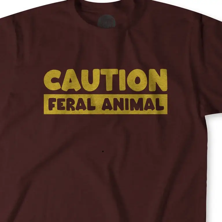 Burly Shirts Burly Shirts Caution Feral Animal
