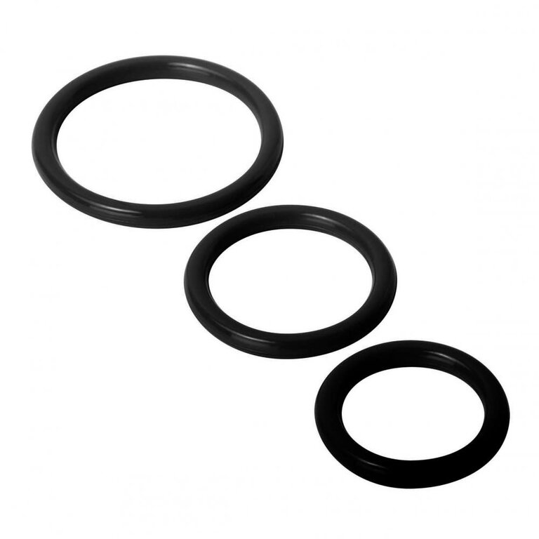 trinity men Trinity Men Silicone Cock Rings Black