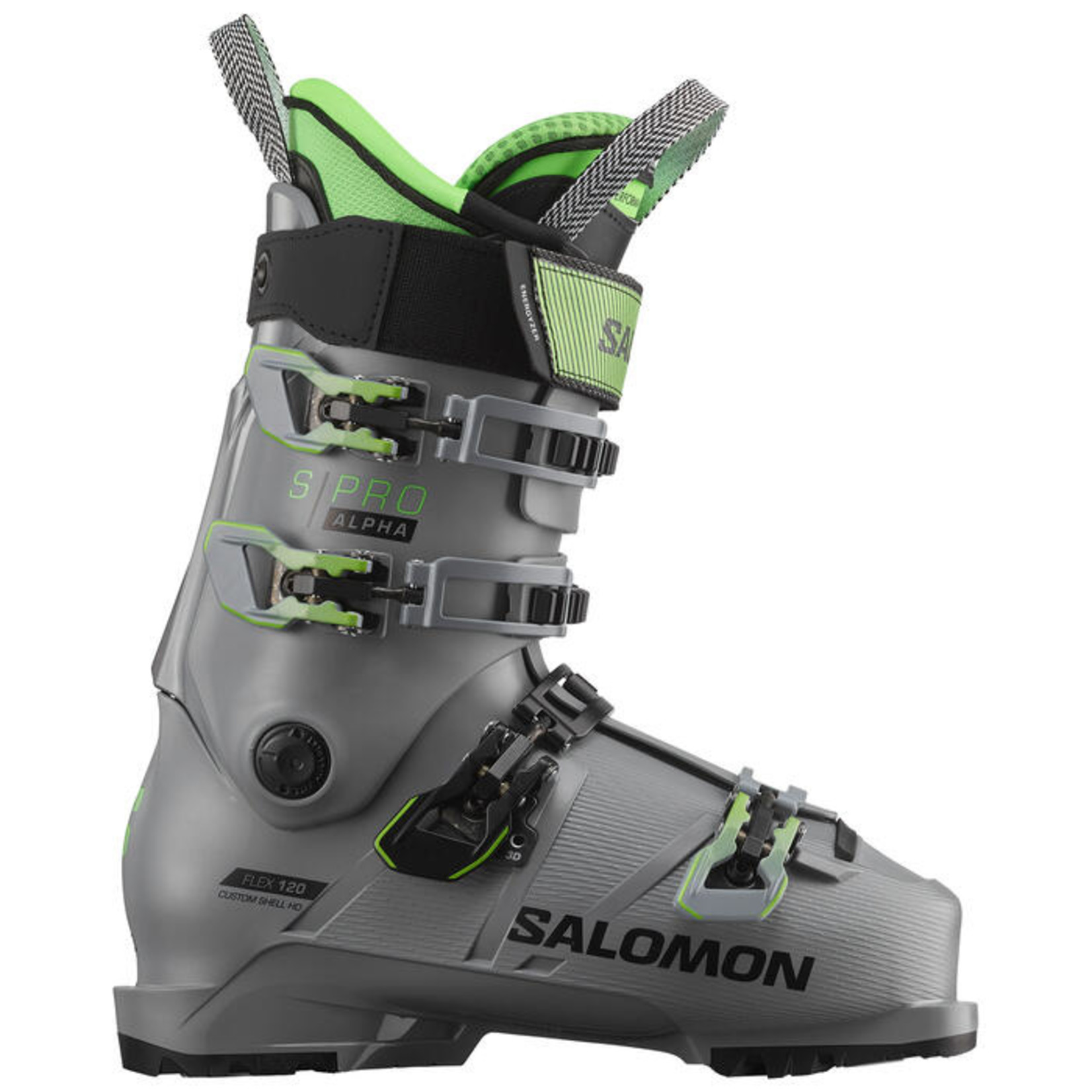 Salomon S/Pro Alpha 120 Steel Grey/Pastel Neon Green 22/23 Ski Boots