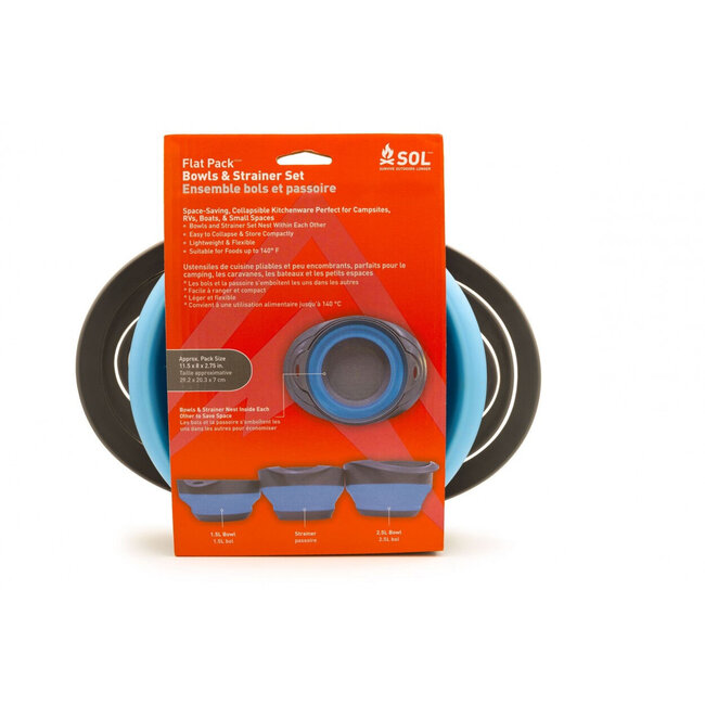 Flat Pack Bowls And Strainer Set