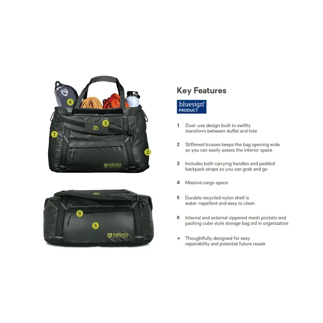 Double Haul 55L Convertible Duffel & Tote