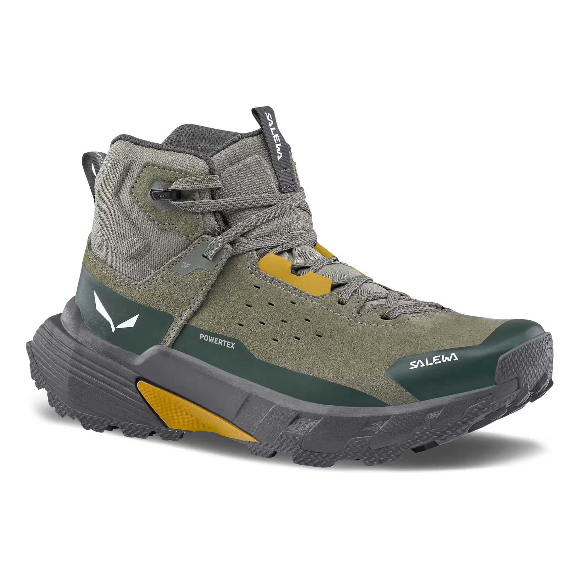 (取寄) サレワ メンズ ペドロック 2 レザー ミッド PTX SALEWA men Pedroc 2 Leather Mid Ptx Faded Green/Dark Olive Salewa Men's Pedroc 2 Leather Mid Powertex Boot - MountainOps