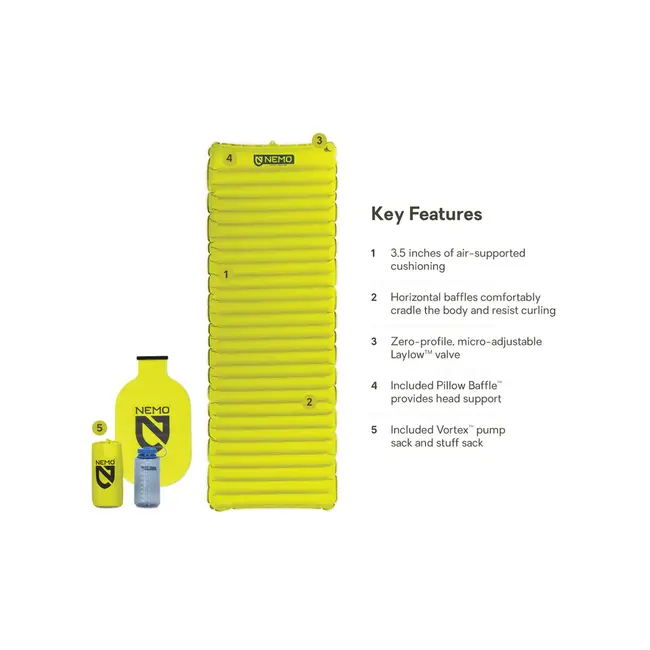 Nemo Atro Non-Insulated Lightweight Sleeping Pad Long Wide