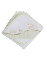 3 Marthas Green Lamb Hooded Towel Set