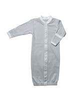 Royal Baby Royal Baby Grey Stripe/Grey Eyelet Trim Converter Gown