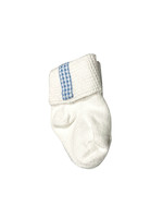 Royal Baby Royal Baby Blue Check Trim Newborn Socks