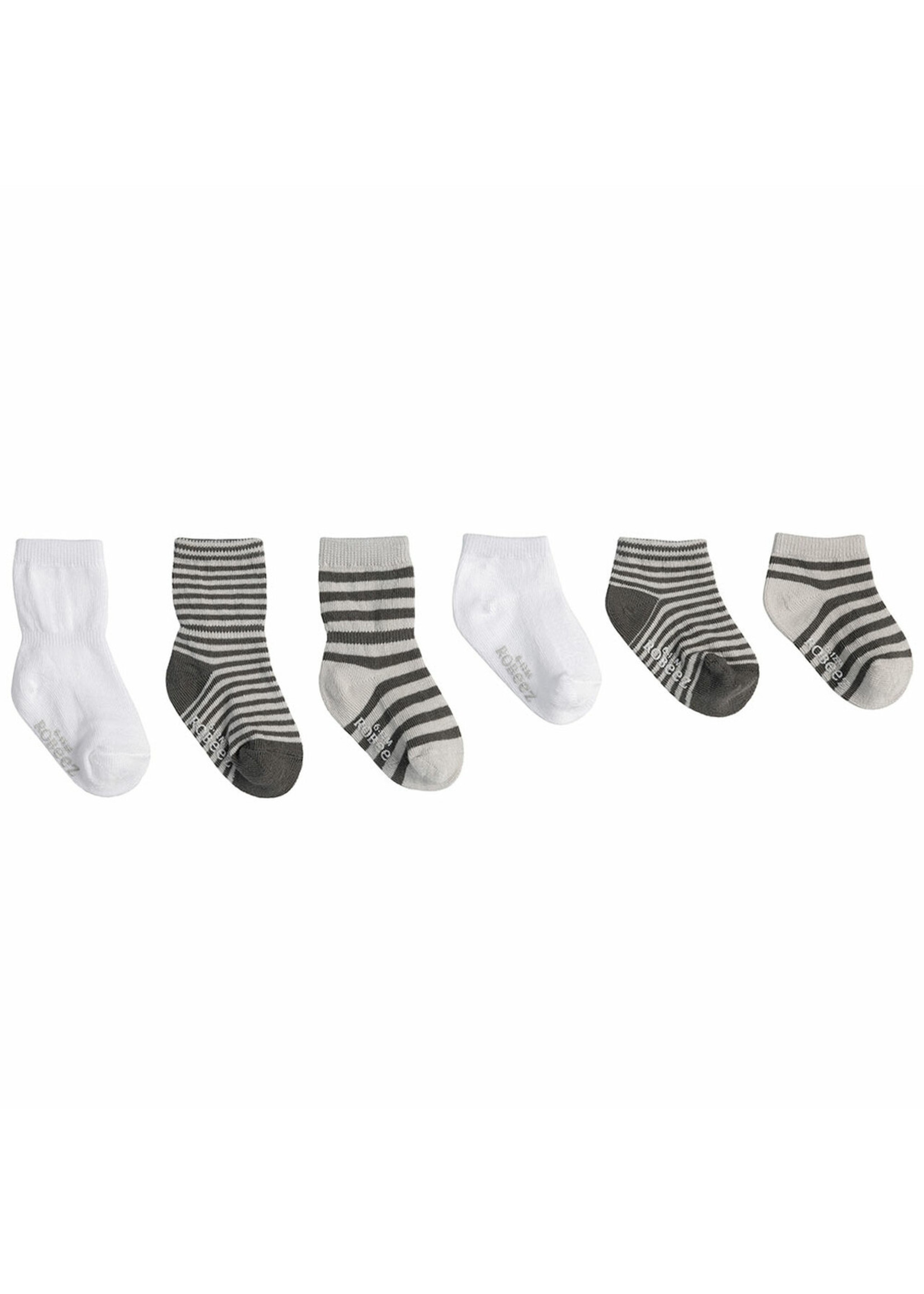 Robeez 6-Pair Grey Essentials Socks