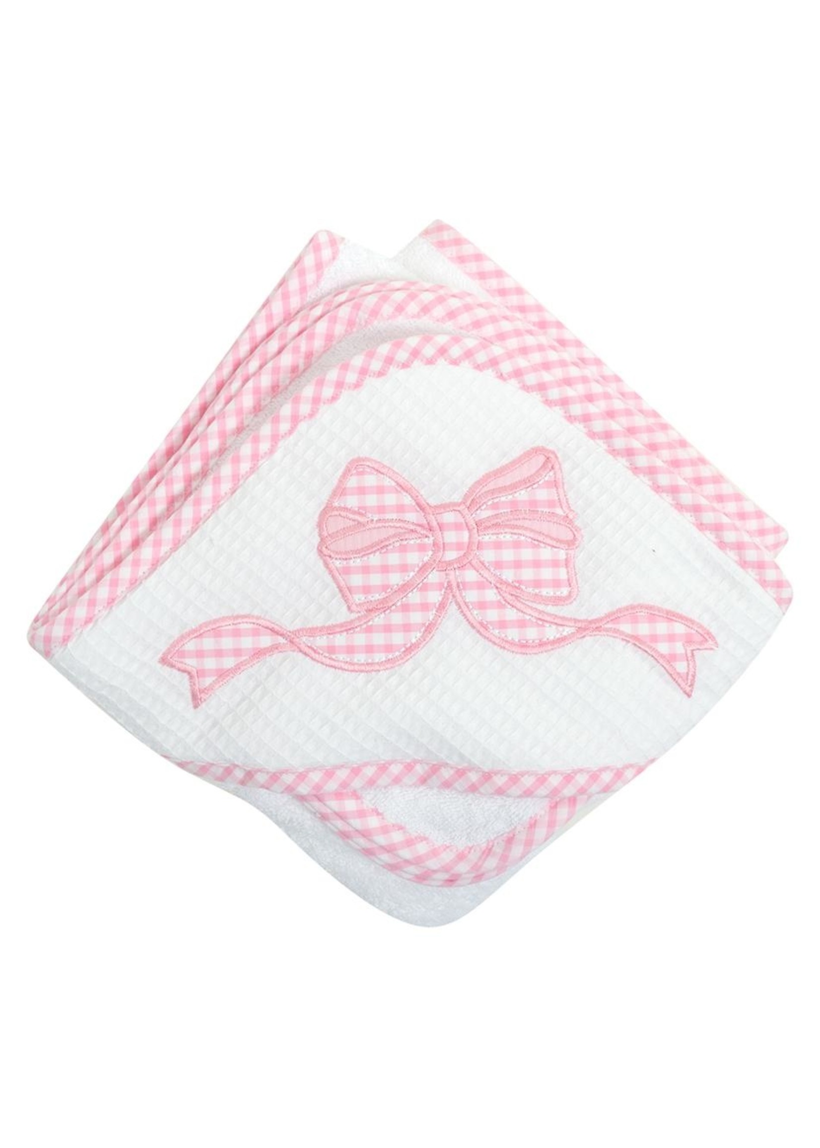 3 Marthas Pink Bow Hooded Towel Set
