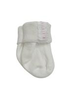 Royal Baby Royal Baby Pink Eyelet White Dot Trim Newborn Socks