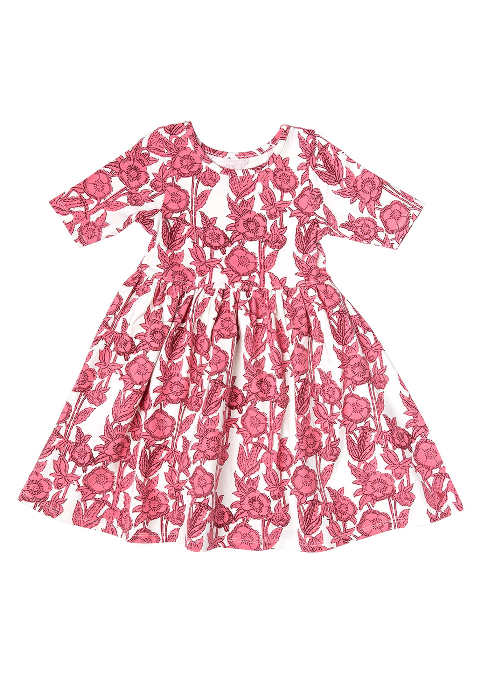 Pink Chicken Steph Pink Stem Floral Dress