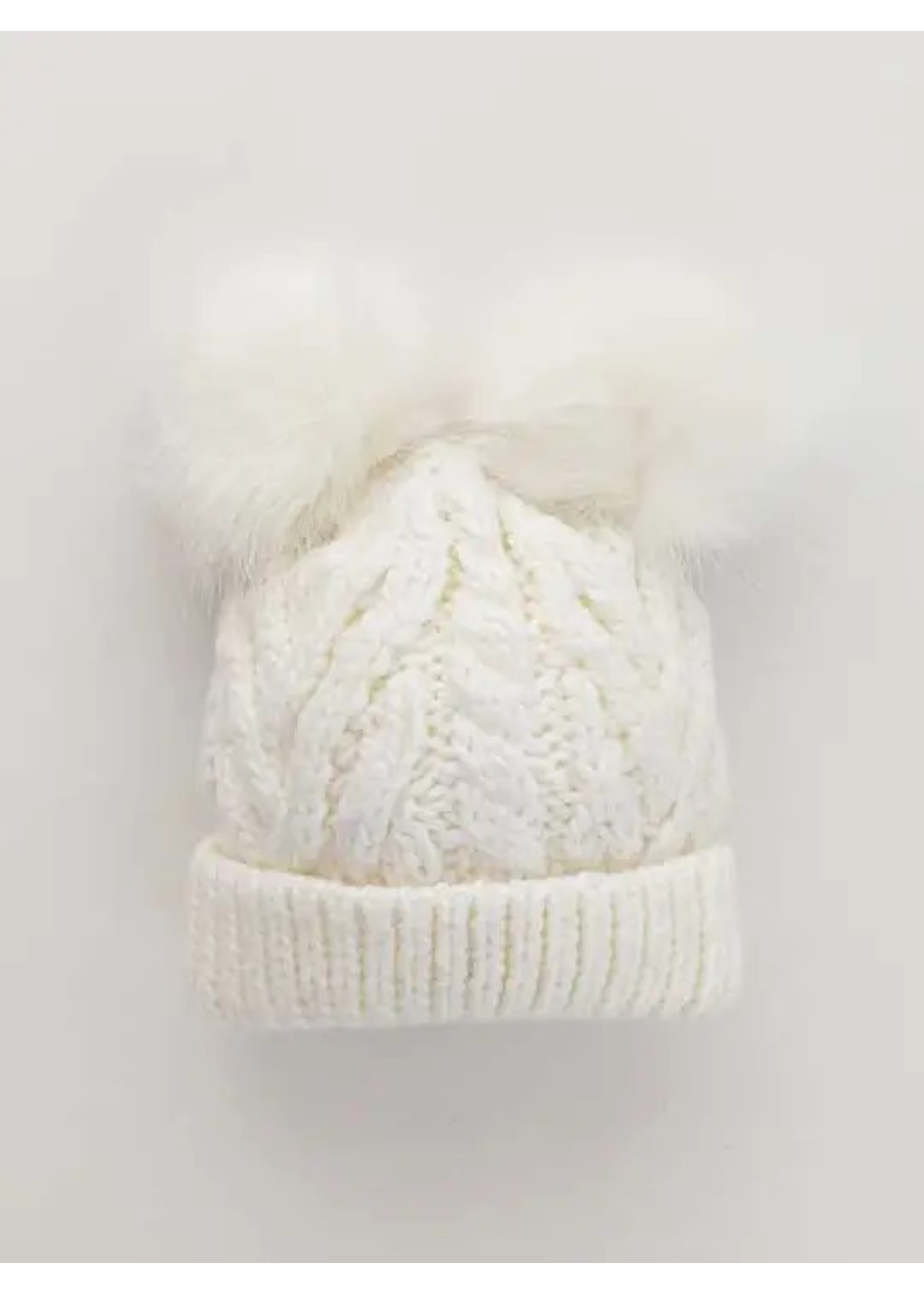 Huggalugs Winter White Beanie Hat