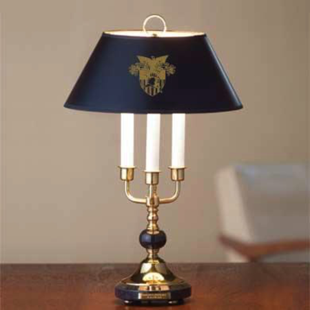 Traditional West Point Lamp in Brass