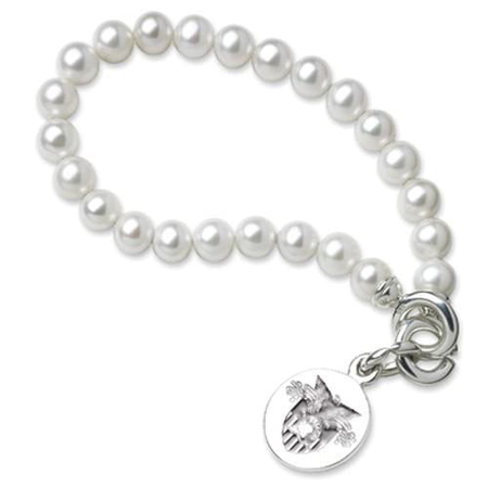 West Point Pearl Bracelet with Sterling Silver Charm