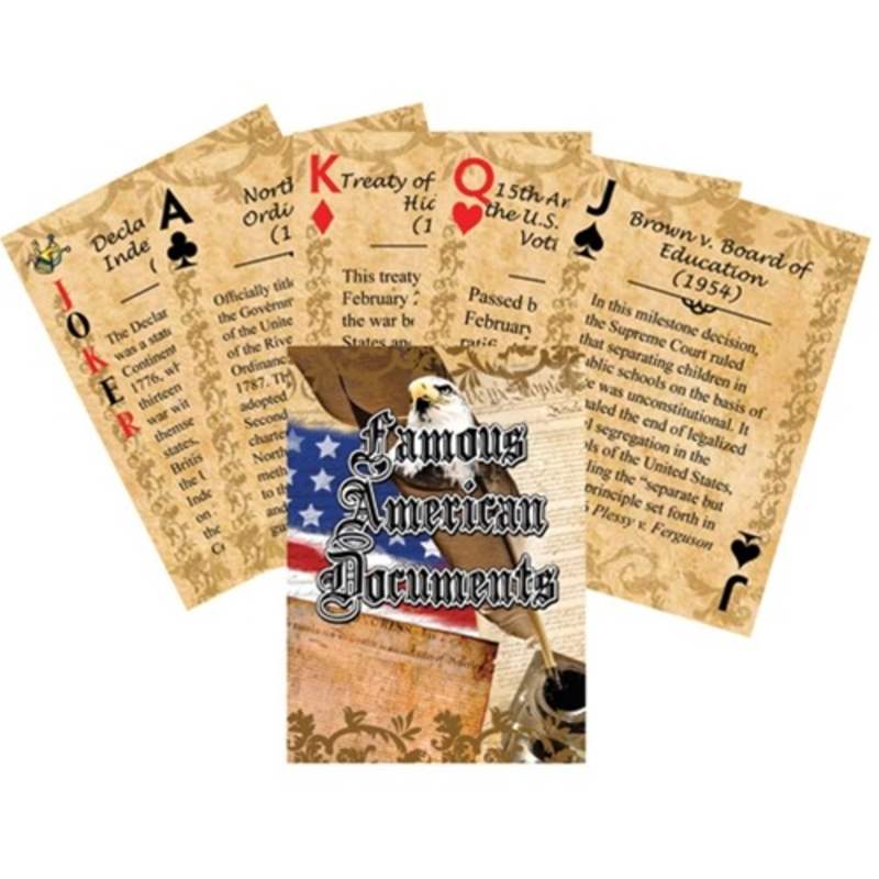 Famous American Documents Playing Cards