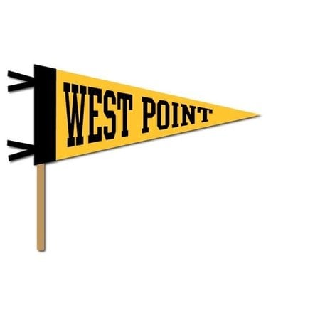 West Point Pennant on Stick, 4" by 9"
