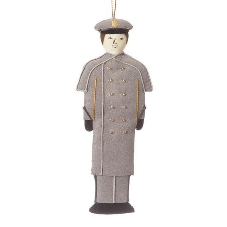 St. Nicholas Co. Male Cadet Ornament in Gray Overcoat , Caucasian