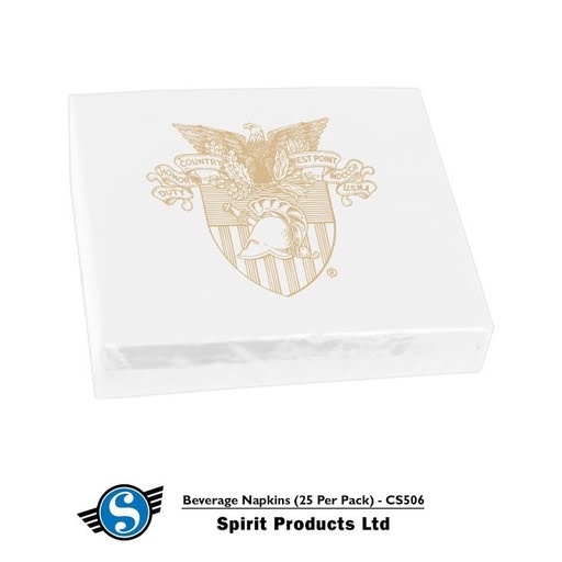 West Point Crest Beverage Napkins