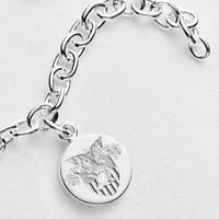 West Point Sterling Silver Charm Bracelet