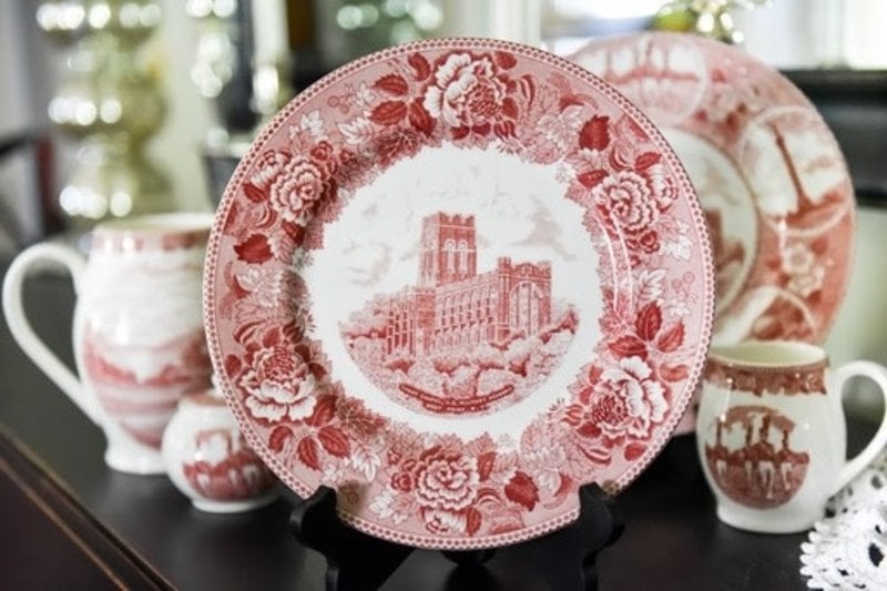 Cadet Chapel China Dinner Plate in Rose, 10 inch