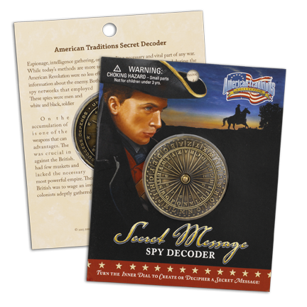 Revolutionary War Secret Message Spy Decoder