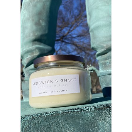 Noor Candle Company Sedgwick’s Ghost Hand-Poured Soy Candle, 10 ounce, (Pumpkin, Chai, Coffee)