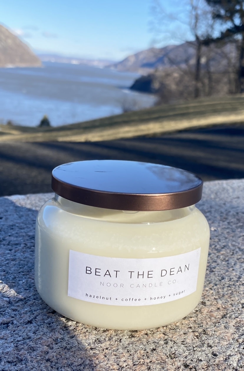 Noor Candle Company “Beat The Dean” Candle, 10 oz., (Hazelnut Coffee, Honey & Sugar), Hand-Poured Soy