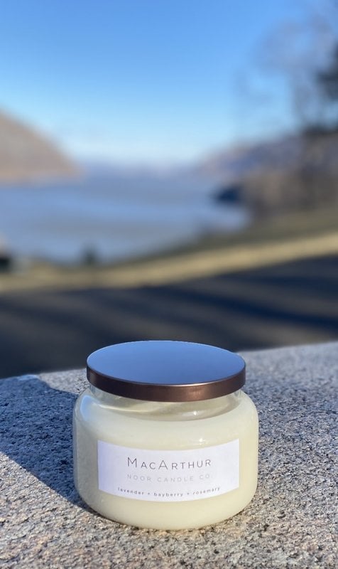 "MacArthur" Hand-Poured Soy Candle, 10 ounces (Lavender, Bayberry, Rosemary)