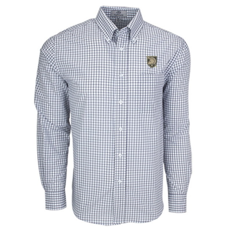 Vantage Men's Gingham Check Shirt with Army Shield