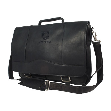 West Point Leather Flap Briefcase